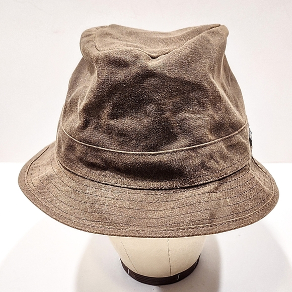 REI Co Op Waxed Cotton Brown Bucket Hat Fedora Size L/XL Cotton Lining Classic - Picture 2 of 11